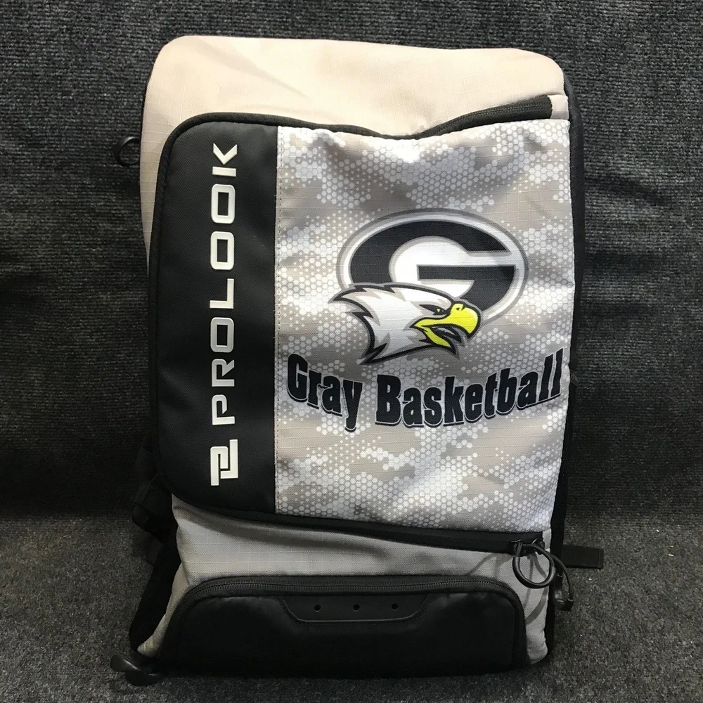 PROLOOK Sports Gray Collegiate Basketball Team‎ Bag Black Camouflage Backpack